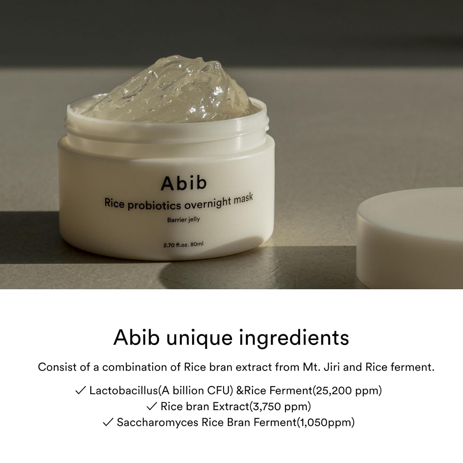 Abib Rice Probiotics Overnight Mask Barrier Jelly [80ml]